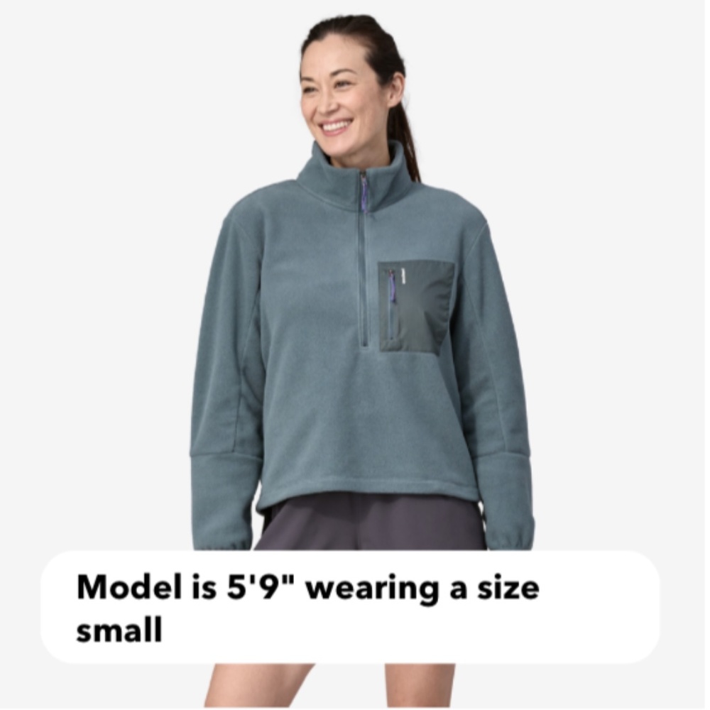 COPY - NWT women's  Patagonia Microdini Half-Zip Fleece Pullover sz XS  Nouveau…